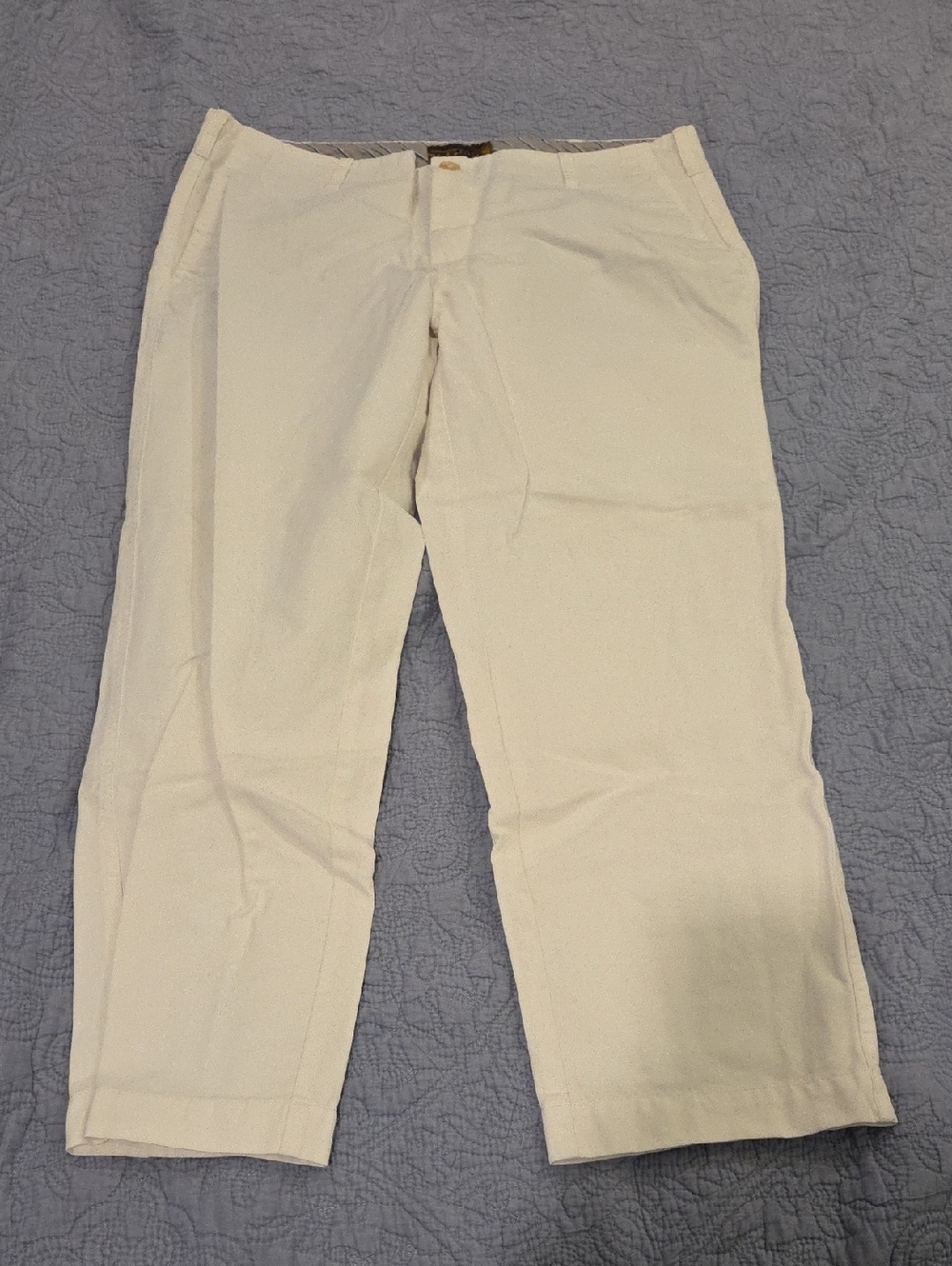 Pronto Uomo White Chinos - Classic Straight-Leg Pants Size 38!